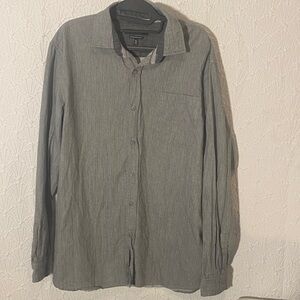 Tahari Charcoal 100% Fine Cotton Flannel Shirt. Eclectic Grandpa. Men’s XL